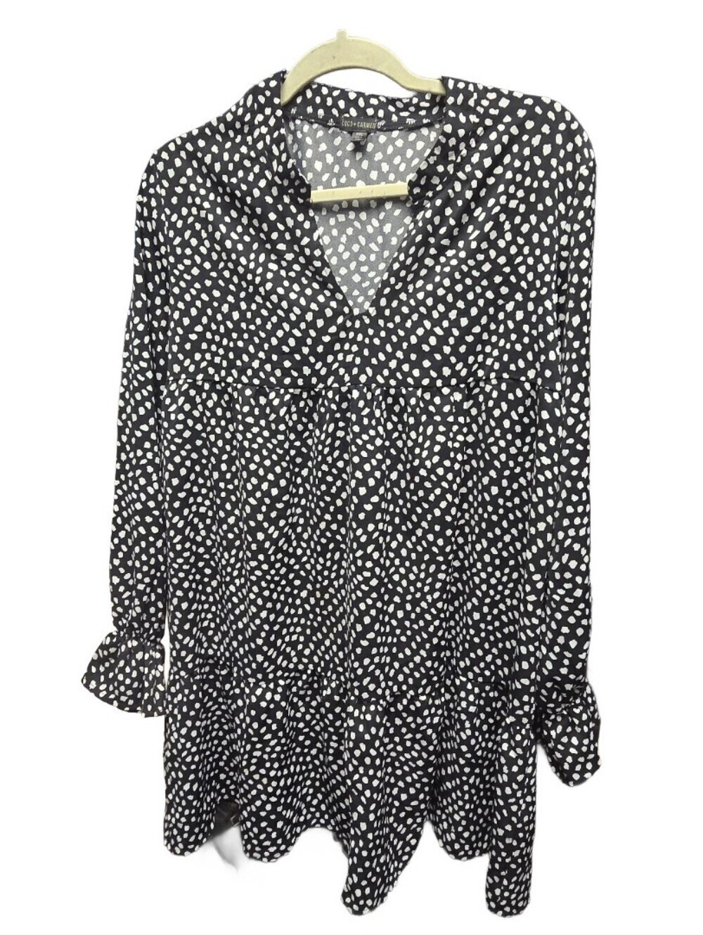Coco + Carmen Black and White Polka Dot Mini Dress SZ. XXL